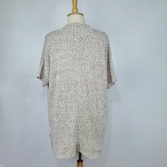 Naturals d & co. Open Front Chunky Knit Short Sleeve Tunic Cardigan NWOT Size 1X - Picture 8 of 16